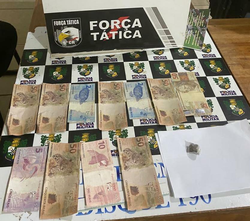 Dupla é flagrada com maconha e dinheiro falso em Alta Floresta
