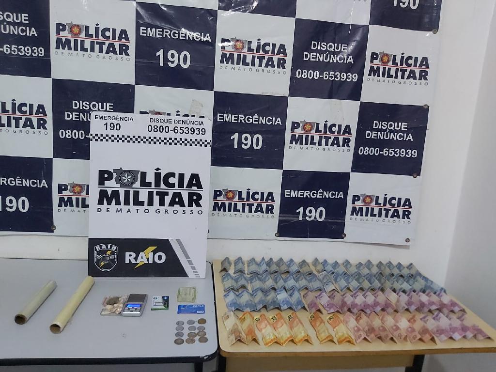 Equipe RAIO da PM prende suspeitos com droga e dinheiro no bairro do Porto