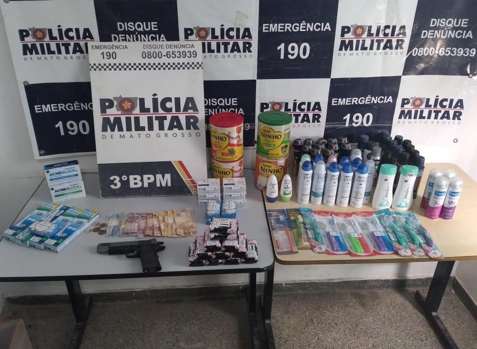 Polícia Militar frustra roubo à farmácia e prende dupla em flagrante na Capital