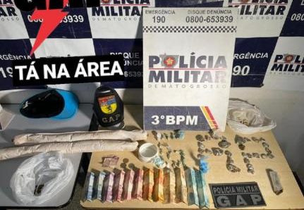 RESIDENCIAL NOVA CANAÃ:  Polícia Militar prende suspeitos com explosivos e porções de drogas em Cuiabá