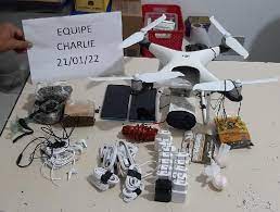 Entrada de drone, celulares e drogas na Penitencuária Central do Estado é interceptada