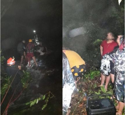 ILHADOS:  Bombeiros resgatam banhistas presos em cachoeira após tromba d’água