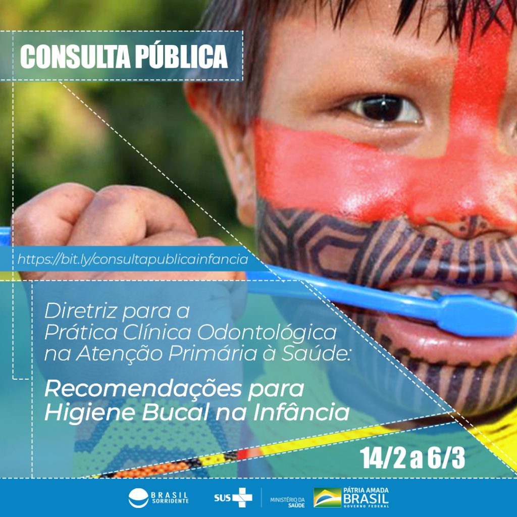 Ministério da Saúde abre consulta pública sobre diretriz de higiene bucal na infância