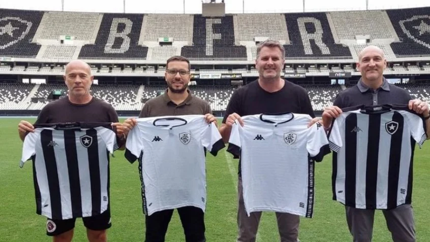 Botafogo recebe visita institucional de executivos do New England Revolution no Nilton Santos