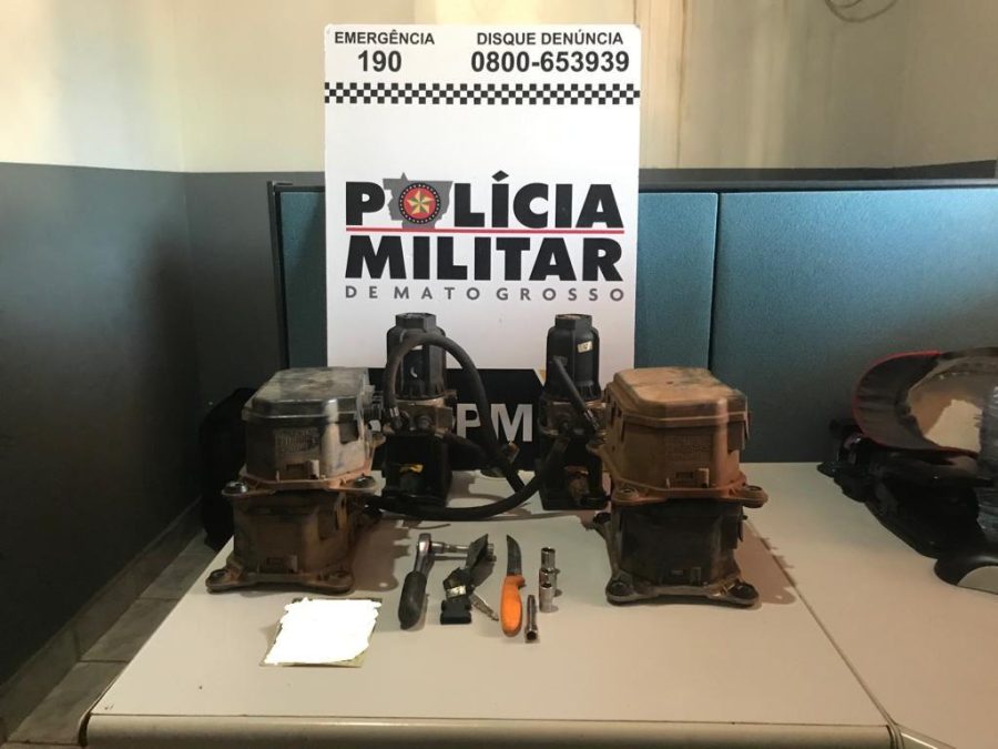 PM prende dupla e recupera peças furtadas de caminhão avaliadas em R$ 50 mil