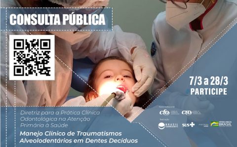 Ministério da Saúde abre consulta pública para diretriz de manejo clínico de traumatismos dentários