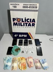 PM fecha ponto de venda de drogas e prende cinco em VG
