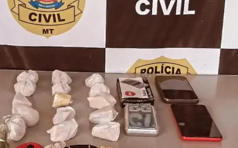 Três suspeitos por tráfico de drogas são presos em flagrante em Mato Grosso