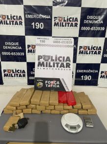 Integrante de organização criminosa é preso com 26 tabletes de maconha em Cuiabá