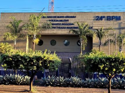 MT:  DISTRITO INDUSTRIAL:   Governador e autoridades da Força de Segurança entregam nova sede do 24º Batalhão da PM