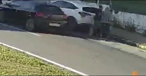 Bandidos agridem mulher, roubam carro e atiram para intimidar população em Cuiabá