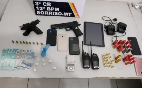 Cinco pessoas são presas em Sorriso por tráfico de drogas e posse ilegal de arma de fogo