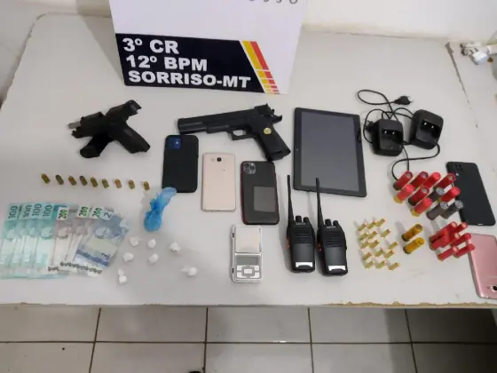 Cinco pessoas são presas em Sorriso por tráfico de drogas e posse ilegal de arma de fogo
