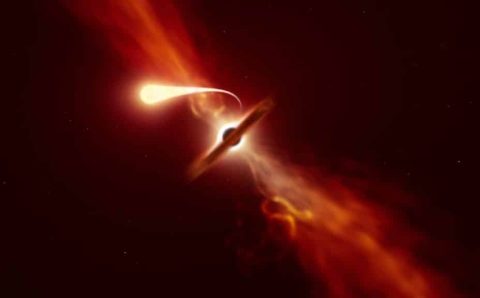 Cientistas estudam momento em que um buraco negro supermassivo destruiu uma estrela