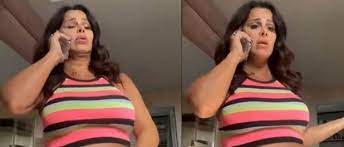 Viviane Araujo diverte os seguidores ao passar perrengue com barrigão de grávida.