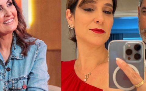 Fátima Bernardes se junta a William Bonner e à atual mulher do ex-marido, Natasha Dantas, em selfie. Veja!