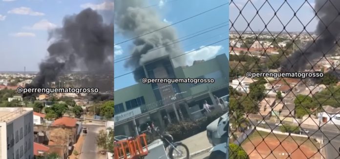 MT:  Incêndio atinge edifício no Bosque da Saúde, em Cuiabá