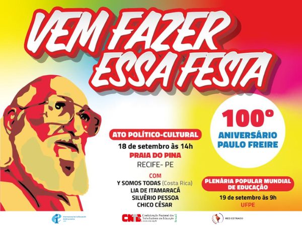 Sintep-MT terá delegação para o Centenário de Paulo Freire no Recife