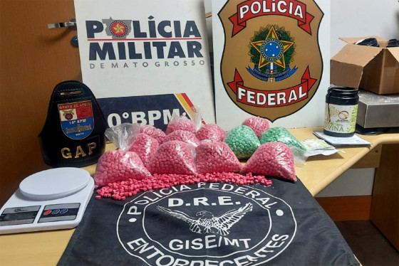 GUERRA AO TRÁFICO: PF e PM apreendem 12 mil comprimidos de ecstasy em Cuiabá