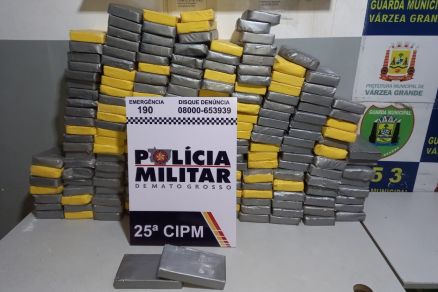 Polícia apreende 200 tabletes de cocaína em Várzea Grande