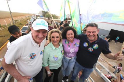 MT:  COM NERI E FÁVARO:    Marcia participa de grande carreata em Lucas do Rio Verde