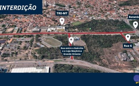 MT:   Eleições 2022:   Trecho da Avenida do CPA será interditado no sábado e domingo (1 e 2)