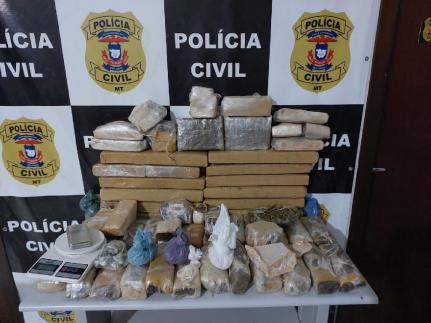 Polícia Civil apreende 50 quilos de entorpecentes em chácara em Lucas do Rio Verde