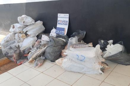 NO INTERIOR: PM apreende mais de 700 quilos de pescado irregular em MT
