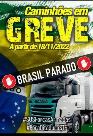 MT:  MOBILIZAÇÃO A FAVOR DA DITADURA MILITAR: :  VEM AÍ  MAIS CERCEAMENTO AO DIREITO DE IR E VIR:   Caminhoneiros planejam greve com novos bloqueios em rodovias