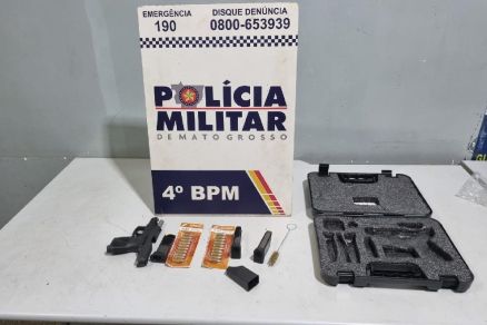 AMEAÇA E LESÃO CORPORAL: Homem é preso com arma após agredir mulher em VG