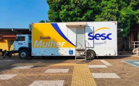 MT:  SAÚDE DA MULHER:   Unidade móvel do Sesc chega a Jaciara para ofertar exames gratuitos de mamografia e papanicolau