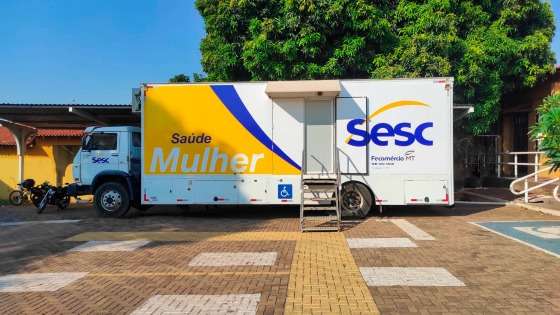 MT:  SAÚDE DA MULHER:   Unidade móvel do Sesc chega a Jaciara para ofertar exames gratuitos de mamografia e papanicolau