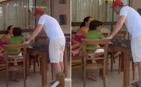 DISCUSSÃO: Empresário agride a mulher em hotel e é filmado gritando com ela na frente dos filhos