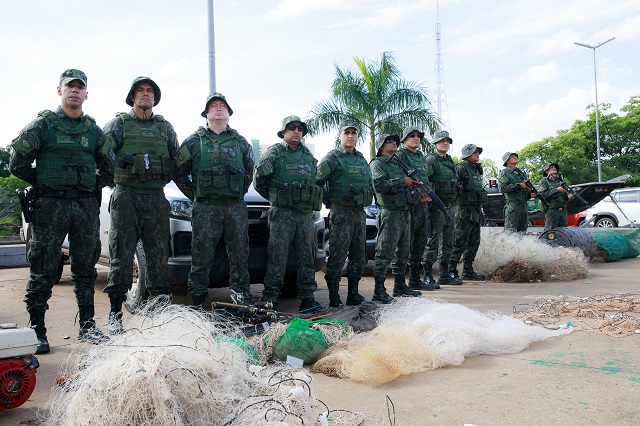Sema apreende mais de 9 km de redes, tarrafas e embarcações durante a proibição da pesca nos rios de MT