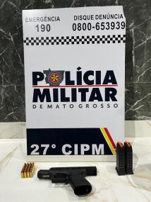 CAC é detido ao ser flagrado atirando em frente a boate