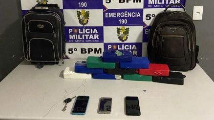 COMBATE AO TRÁFICO: PM prende quatro pessoas e apreende 10 tabletes de cocaína em Rondonópolis