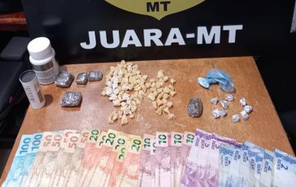 Casal é preso por tráfico de drogas em MT; dinheiro em espécie foi apreendido