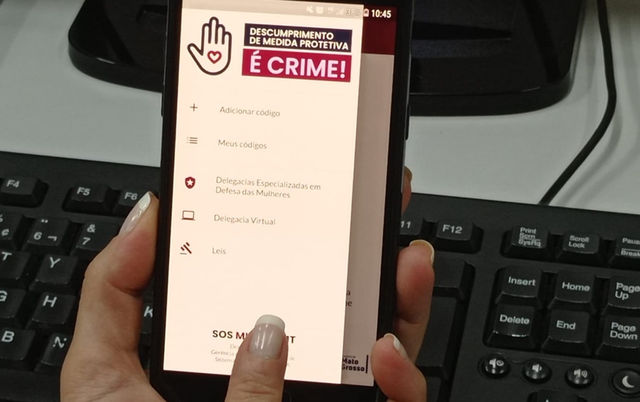 MT:  PEDIDO DE SOCORRO:   SOS Mulher MT registra mais de 7 mil medidas protetivas com botão do pânico autorizado em dois anos