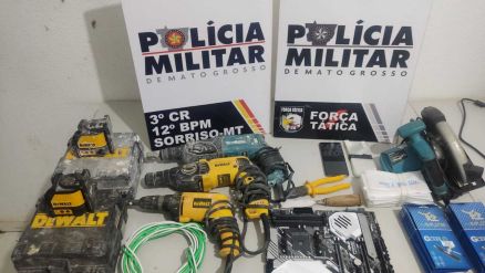 EM SORRISO: Força Tática prende mulher por receptação e apreende produtos furtados