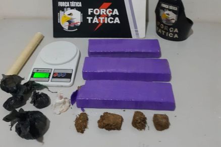 TRÁFICO DE DROGAS: PM prende mulher com tablets de maconha em Tangará da Serra