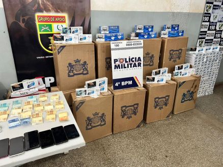 EM VÁRZEA GRANDE: PM prende homem por contrabando e apreende 17 caixas de cigarros