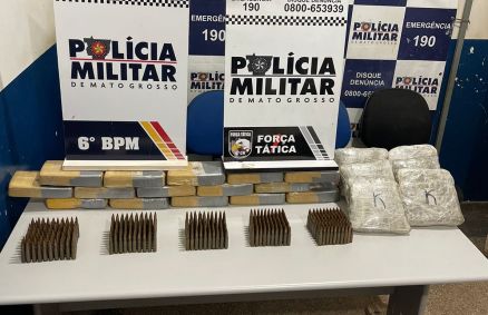 EM CÁCERES: Força Tática apreende quinze quilos de drogas, quase 500 munições e prende suspeito