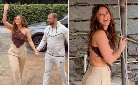 Paolla Oliveira e Diogo Nogueira mostram obras de nova mansão