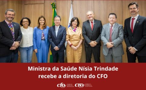 Ministra da Saúde Nísia Trindade recebe a diretoria do CFO