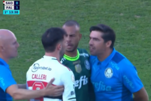 Calleri, do São Paulo, minimiza atritos com Abel Ferreira e elogia treinador do Palmeiras: “Gosto muito dele”