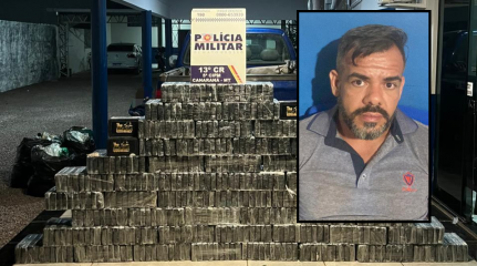 PRF investiga policial preso com carro roubado e meia tonelada de cocaína