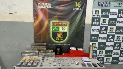 EM VÁRZEA GRANDE: Três pessoas são presas pela Polícia Militar com 16 tabletes de maconha