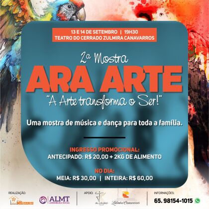 Teatro Zulmira Canavarros recebe a segunda edição da “Mostra Ara Arte”