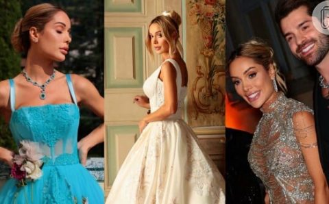 Cerimônia custou R$ 32 milhões: Os 4 vestidos de casamento da noiva milionária do ano, Tatiane Barbieri: tem renda, transparência e pedraria. Ao detalhes!