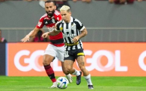 CAMPEONATO BRASILEIRO:   Santos vence o Flamengo de virada e se afasta da zona de rebaixamento do Brasileirão
